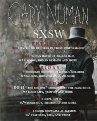 Gary Numan Splinter Tour Poster SXSW
